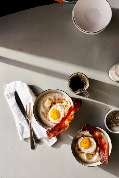 Local Infusion: Breakfast Grits with Candied Bacon